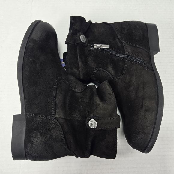 Birkenstock Sarnia Black Waxed Suede Chelsea Ankle Boots Size EU 36 narrow US 5 - Picture 7 of 13